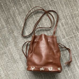 Jennifer Graham Brown Bucket Bag